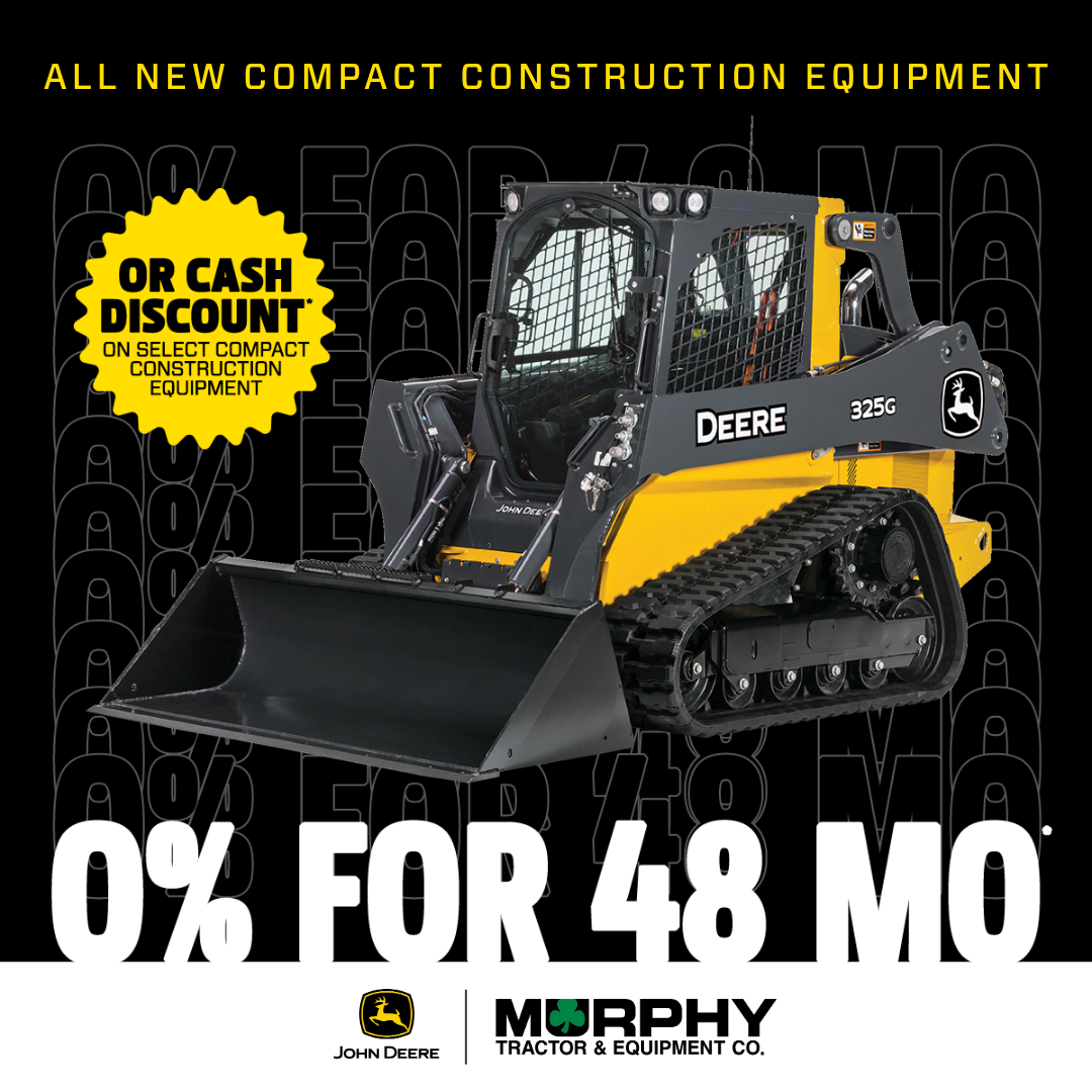 0% for 48 Months OR Cash Discount on ALL NEW John Deere Compact Equipment